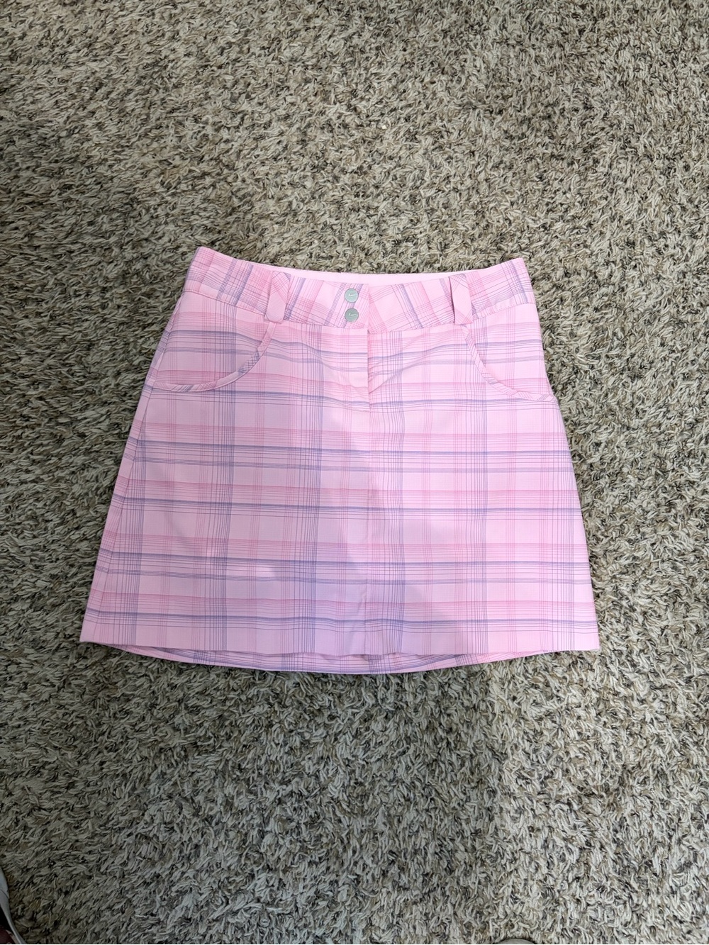 Nike Pink Plaid Mini Skirt